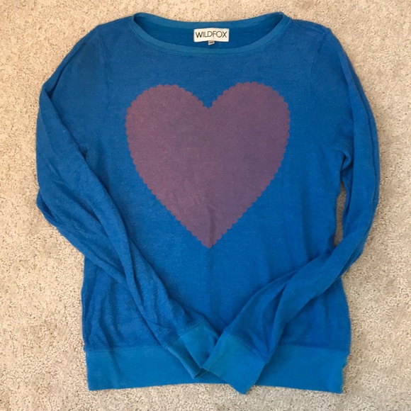 Wildfox Tops - Wildfox Heart Jumper Sweater XS